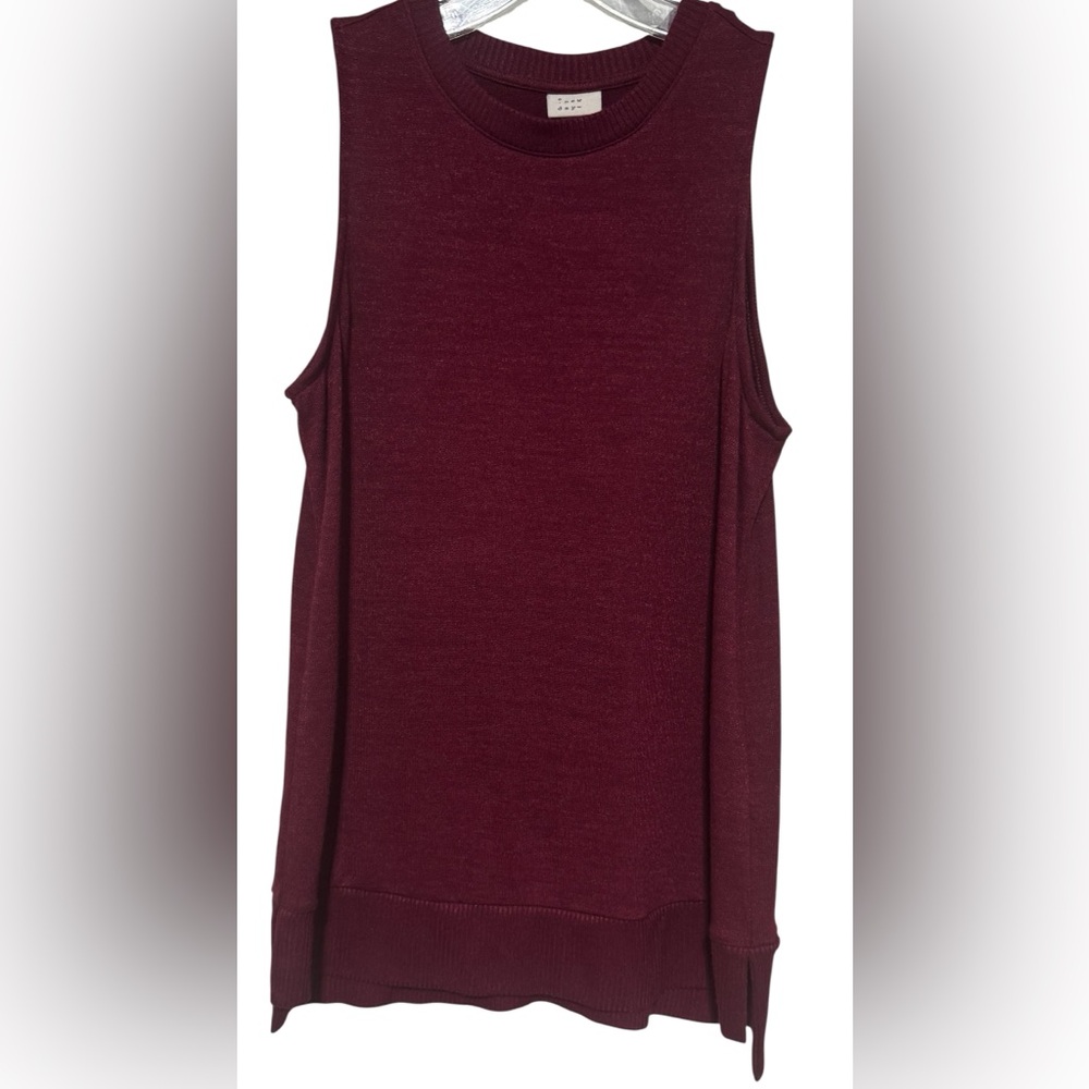 A New Day Sleeveless Heather Burgandy Top in Women’s Size XS